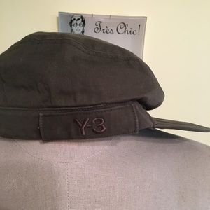 Y-3 Green Military Style Hat - Small